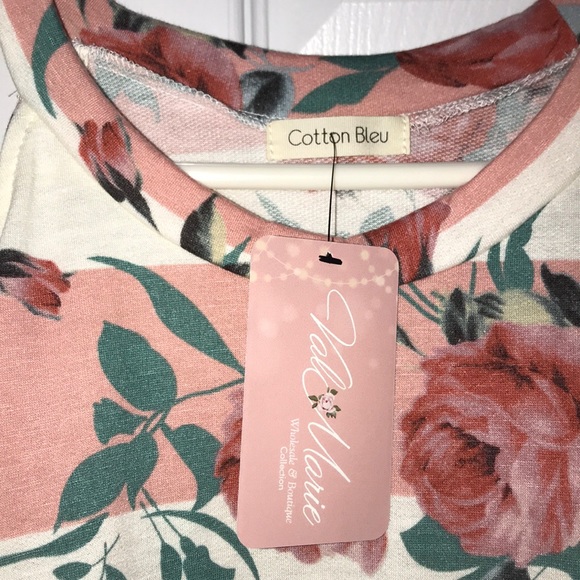 Cotton Bleu Cold Shoulder Top - Picture 4 of 5